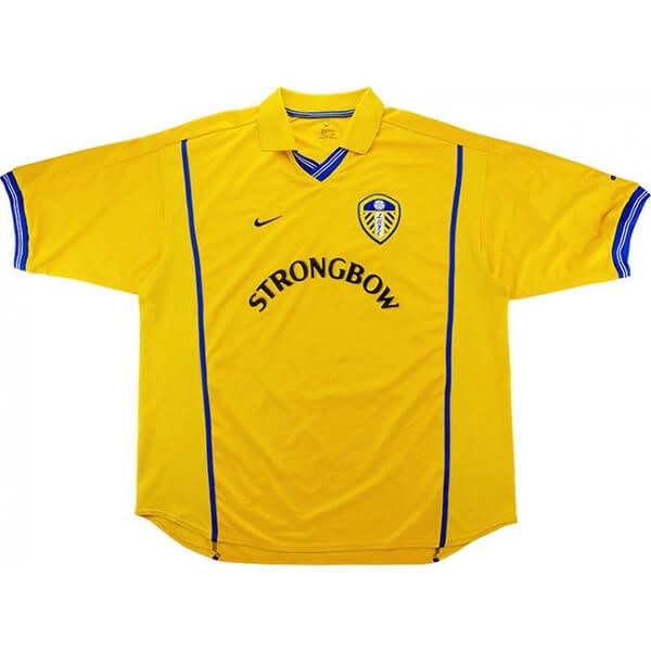 Tailandia Camiseta Leeds United Replica Primera Ropa Retro 2000 2002 Amarillo